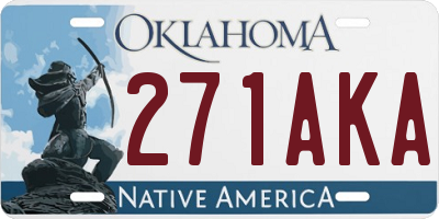OK license plate 271AKA