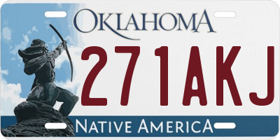 OK license plate 271AKJ
