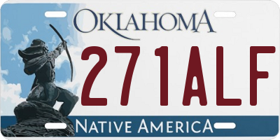 OK license plate 271ALF