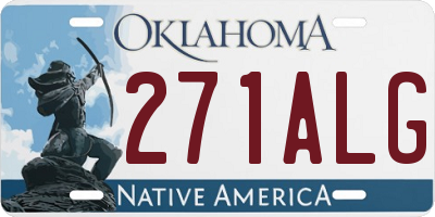 OK license plate 271ALG