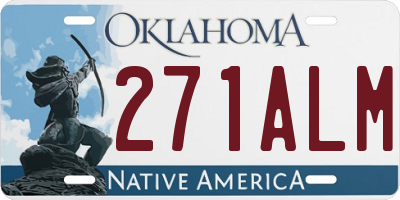 OK license plate 271ALM