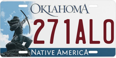 OK license plate 271ALO