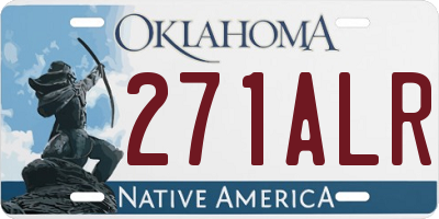 OK license plate 271ALR