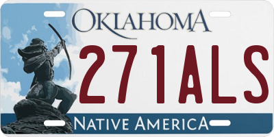 OK license plate 271ALS