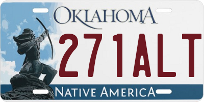 OK license plate 271ALT