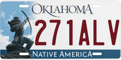 OK license plate 271ALV