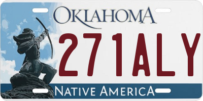 OK license plate 271ALY
