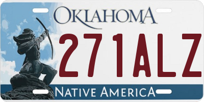 OK license plate 271ALZ