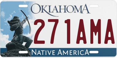 OK license plate 271AMA