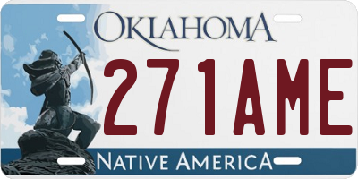 OK license plate 271AME