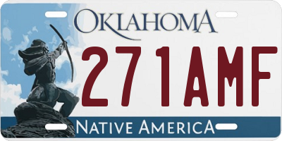 OK license plate 271AMF