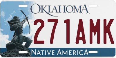 OK license plate 271AMK