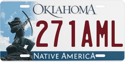 OK license plate 271AML