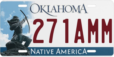 OK license plate 271AMM