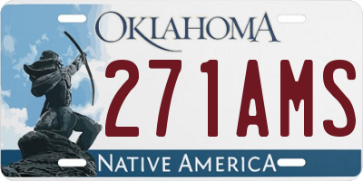 OK license plate 271AMS