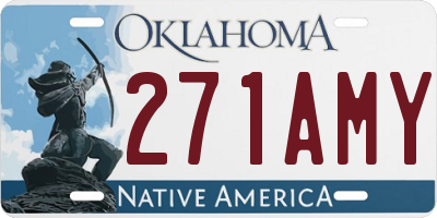 OK license plate 271AMY