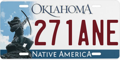 OK license plate 271ANE