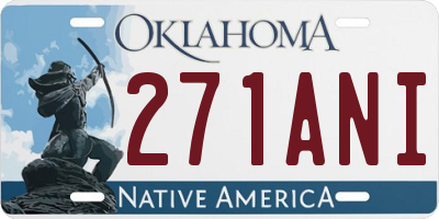 OK license plate 271ANI