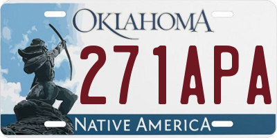 OK license plate 271APA