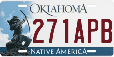 OK license plate 271APB