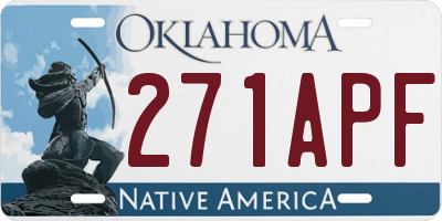 OK license plate 271APF