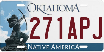 OK license plate 271APJ