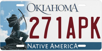 OK license plate 271APK