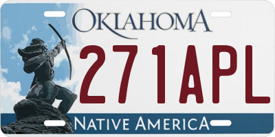 OK license plate 271APL