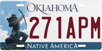 OK license plate 271APM