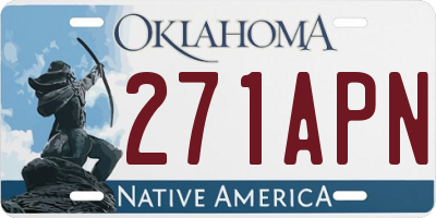 OK license plate 271APN