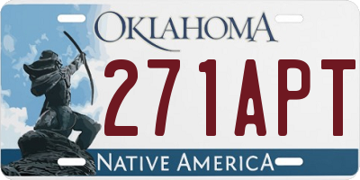 OK license plate 271APT