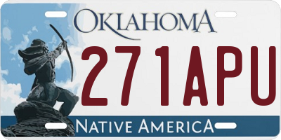 OK license plate 271APU
