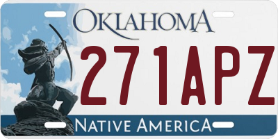 OK license plate 271APZ
