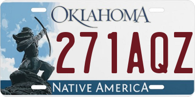 OK license plate 271AQZ