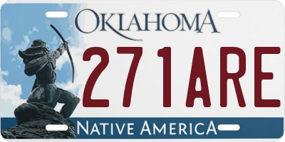 OK license plate 271ARE