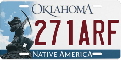 OK license plate 271ARF