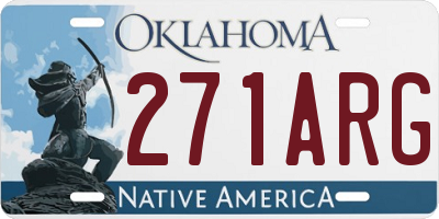 OK license plate 271ARG