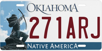 OK license plate 271ARJ