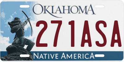 OK license plate 271ASA