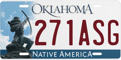 OK license plate 271ASG