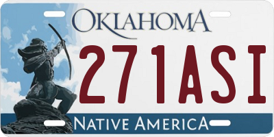 OK license plate 271ASI