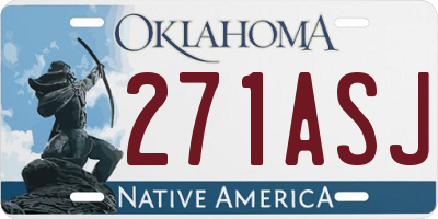 OK license plate 271ASJ