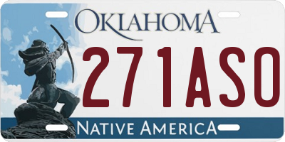 OK license plate 271ASO