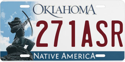 OK license plate 271ASR
