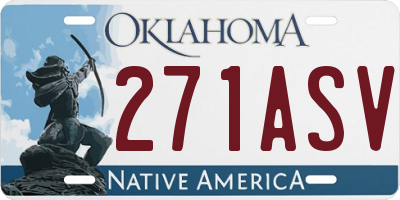 OK license plate 271ASV