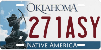 OK license plate 271ASY