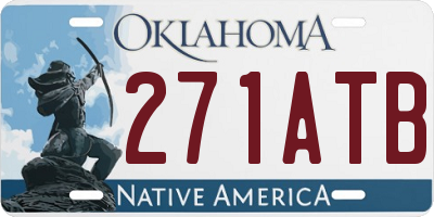 OK license plate 271ATB