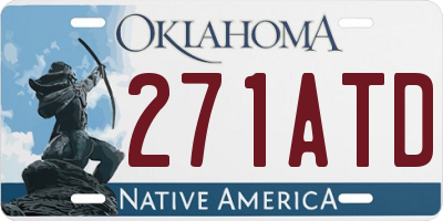 OK license plate 271ATD