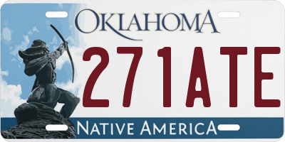 OK license plate 271ATE
