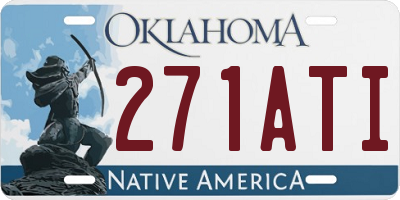 OK license plate 271ATI